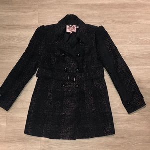 NWOT Juicy Couture belted peacoat